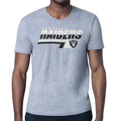 Las Vegas Raiders Starter Logo Push Graphic T-Shirt Heather Gray | NFL