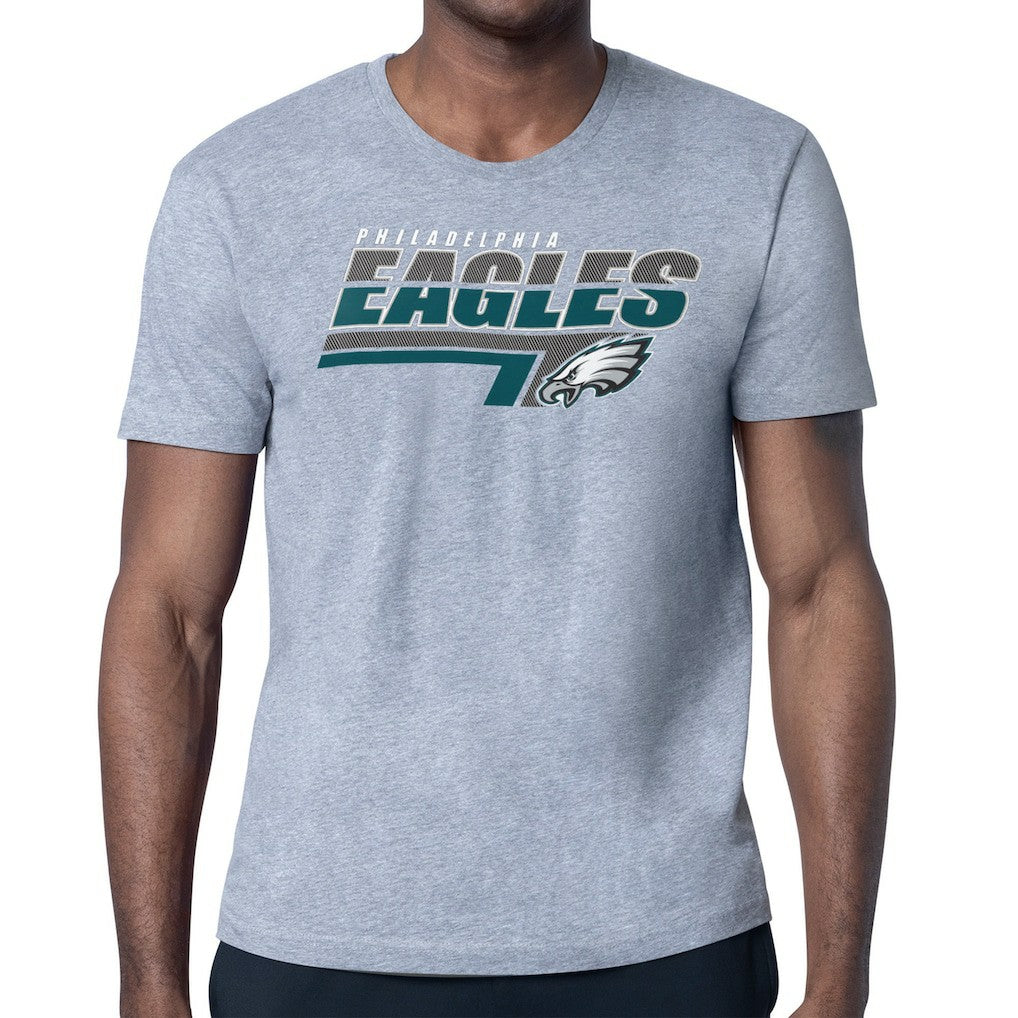 Philadelphia Eagles Starter Logo Push Graphic T-Shirt Heather Gray | NFL