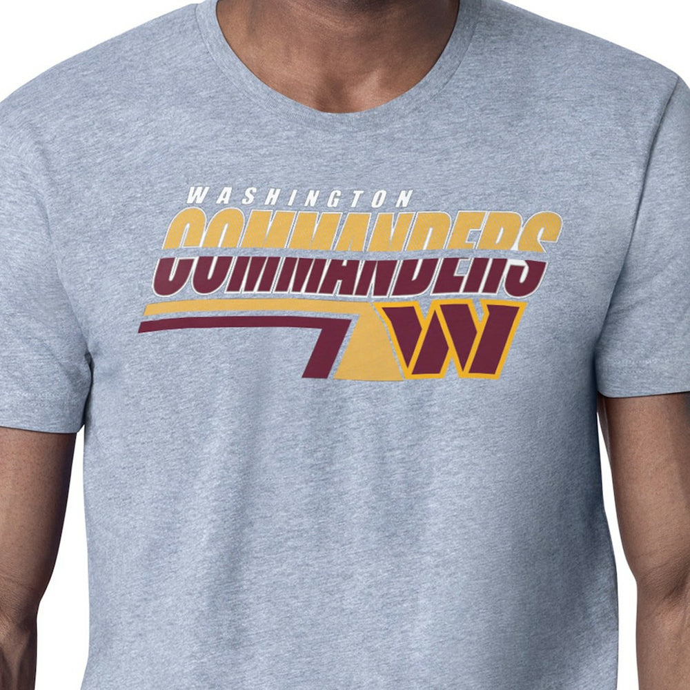 Washington Commanders Starter Logo Push Graphic T-Shirt Heather Gray | NFL