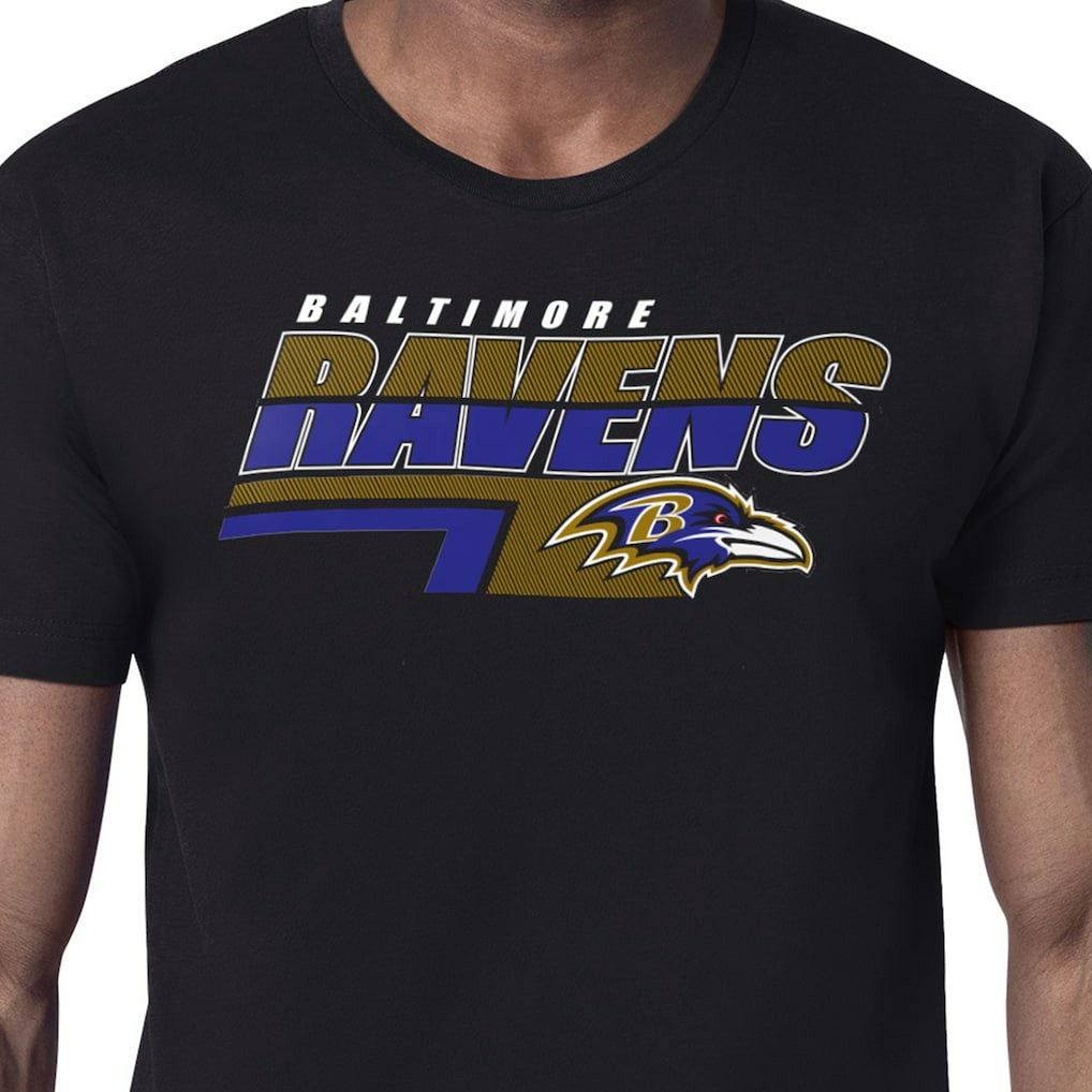 Baltimore Ravens Starter Logo Push Graphic T-Shirt Black | NFL