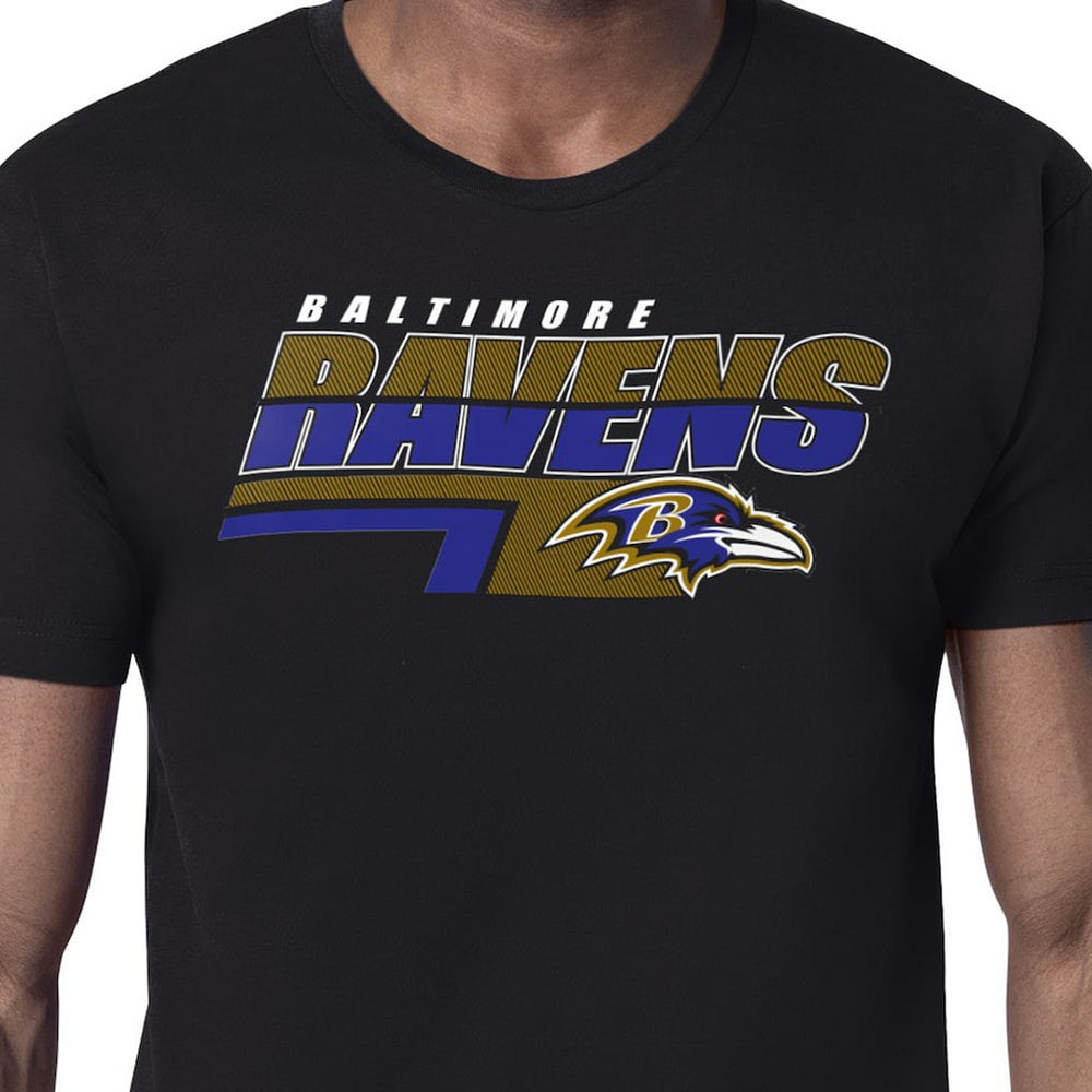 Baltimore Ravens Starter Logo Push Graphic T-Shirt Black | NFL