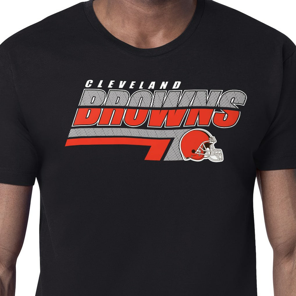 Cleveland Browns Starter Logo Push Graphic T-Shirt Black | NFL