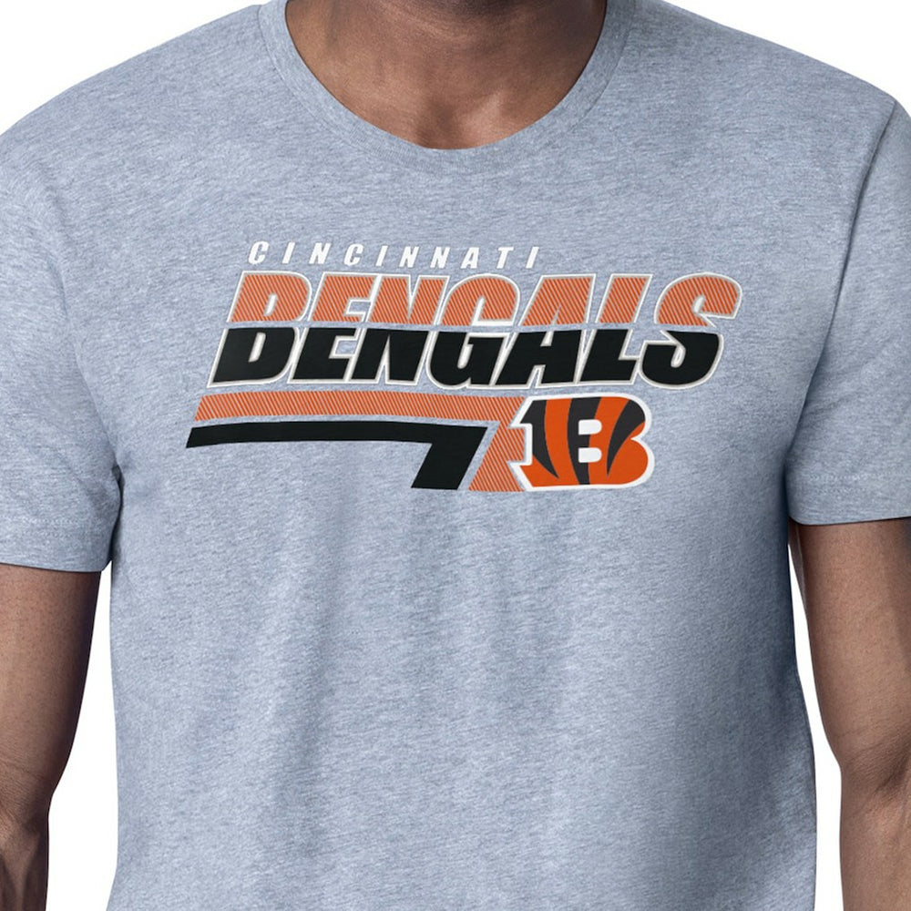Cincinnati Bengals Starter Logo Push Graphic T-Shirt Heather Gray | NFL