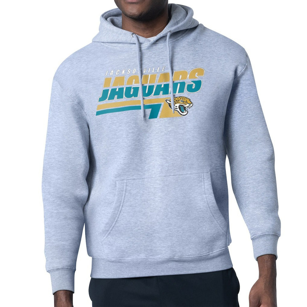 Jacksonville Jaguars Starter Logo Push Graphic Hoodie Heather Gray | NFL