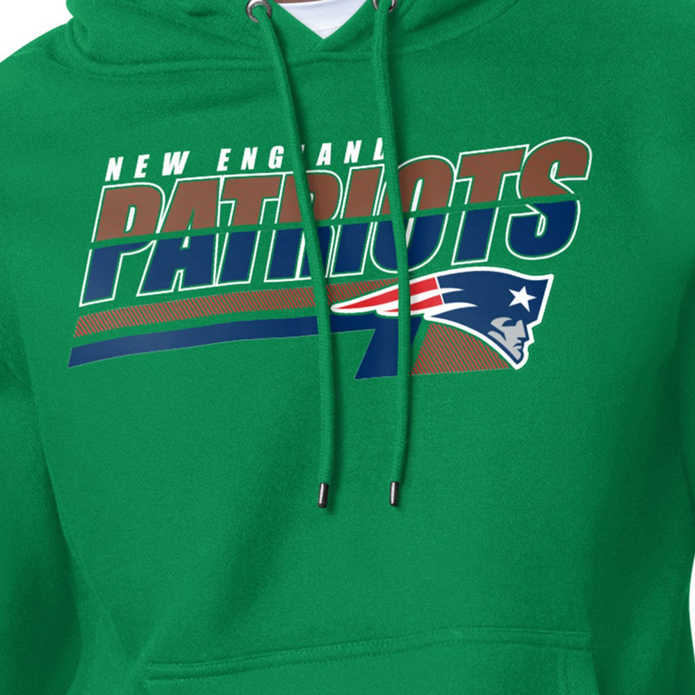 New England Patriots Starter Logo Push Graphic Hoodie Kelly Green | NFL
