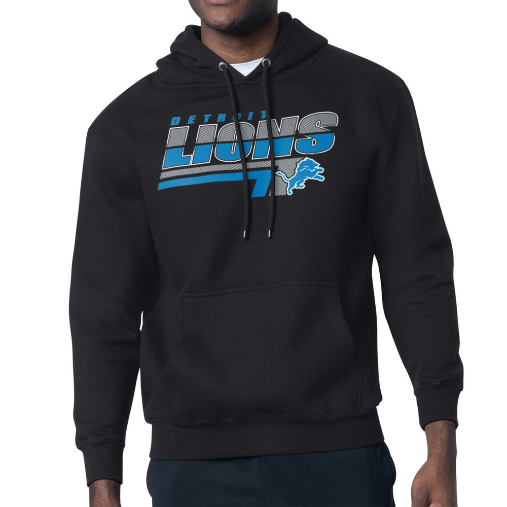 Detroit Lions Starter Logo Push Graphic Hoodie Black | NFL