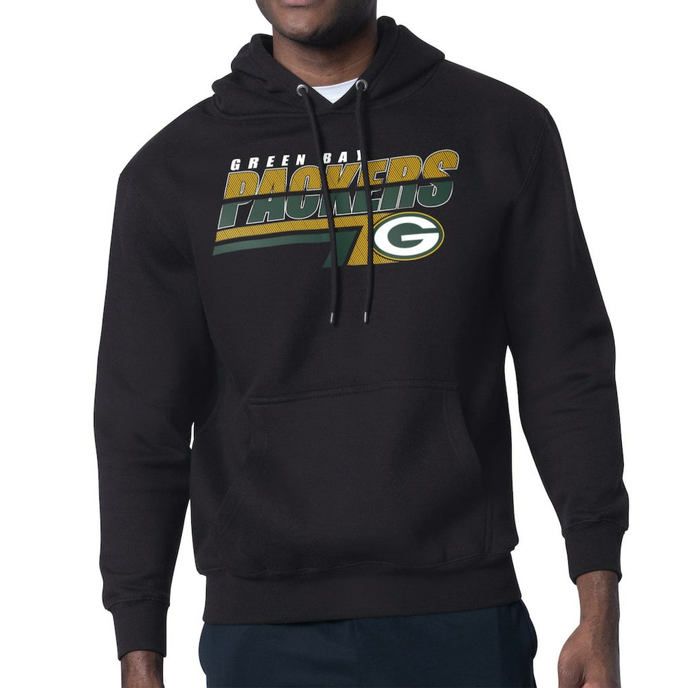 Green Bay Packers Starter Logo Push Graphic Hoodie Black | NFL