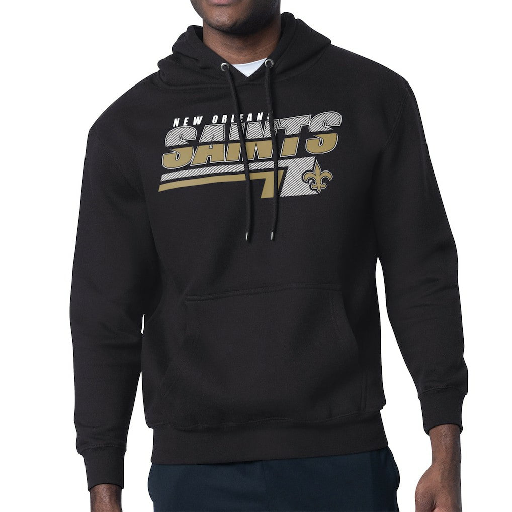 New Orleans Saints Starter Logo Push Graphic Hoodie Black | NFL
