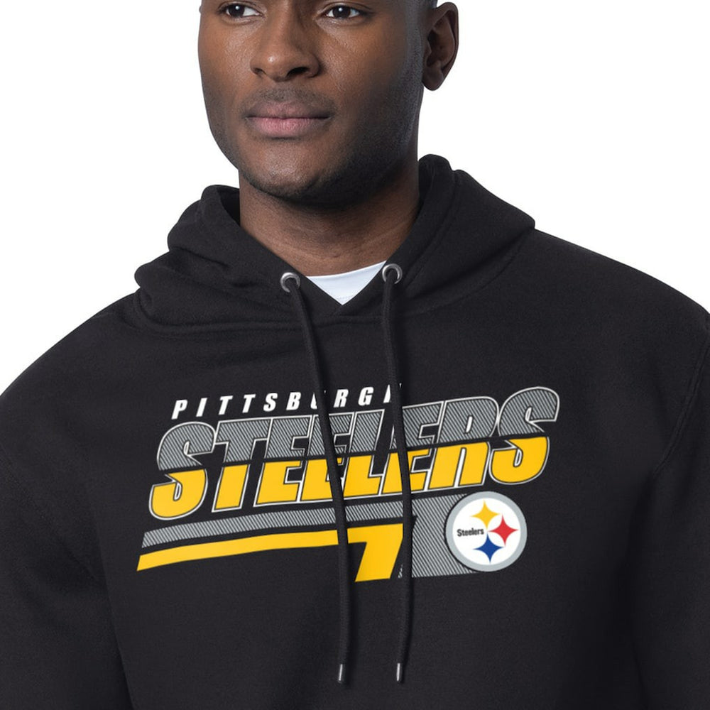 Pittsburgh Steelers Starter Logo Push Graphic Hoodie Black | NFL