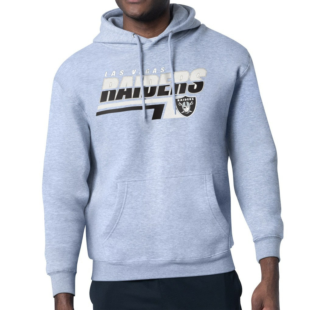 Las Vegas Raiders Starter Logo Push Graphic Hoodie Heather Gray | NFL
