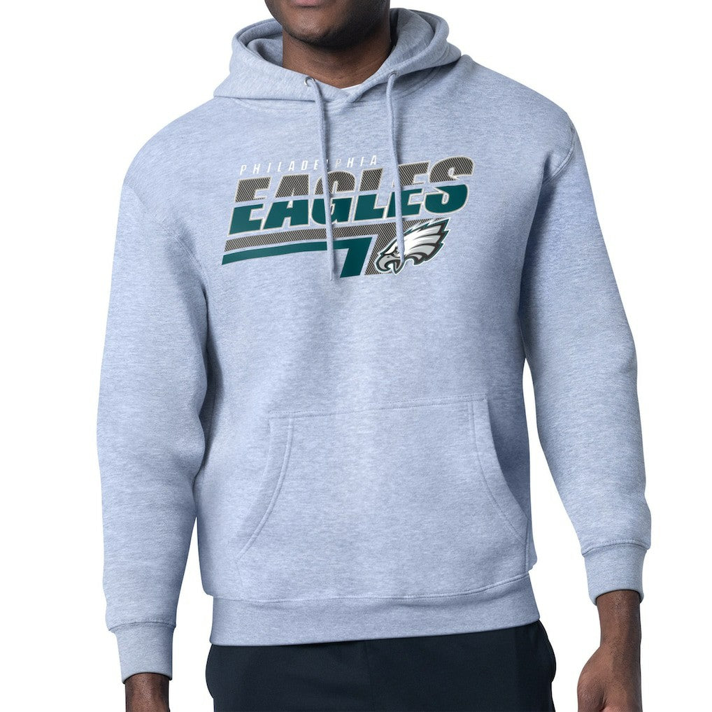Philadelphia Eagles Starter Logo Push Graphic Hoodie Heather Gray | NFL