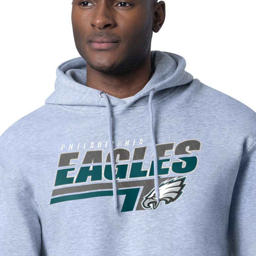 Philadelphia Eagles Starter Logo Push Graphic Hoodie Heather Gray | NFL
