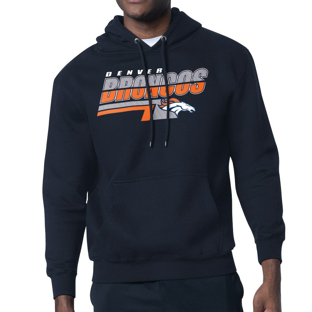 Denver Broncos Starter Logo Push Graphic Hoodie Navy | NFL