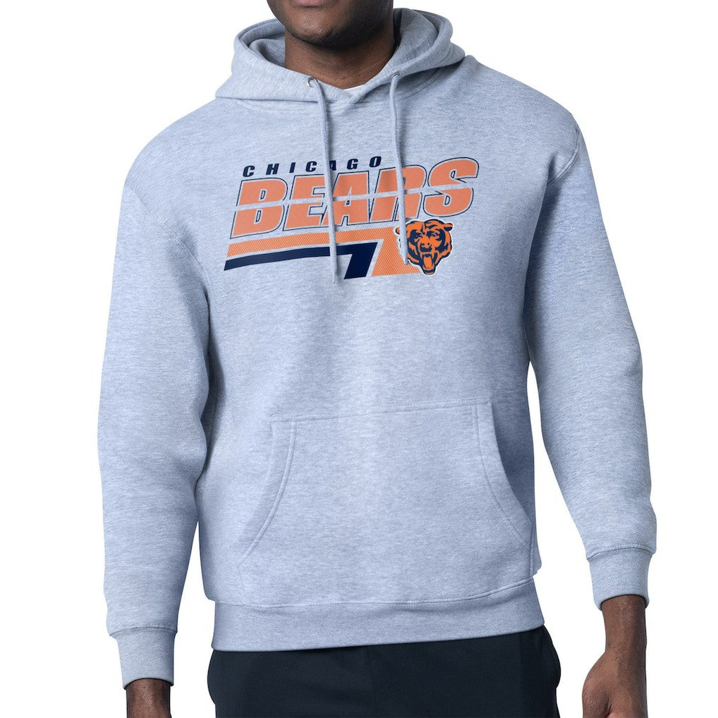 Chicago Bears Starter Logo Push Graphic Hoodie Heather Gray | NFL