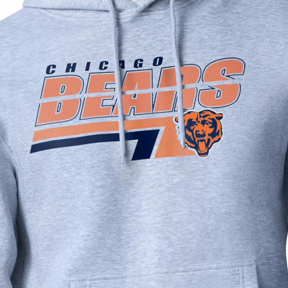 Chicago Bears Starter Logo Push Graphic Hoodie Heather Gray | NFL