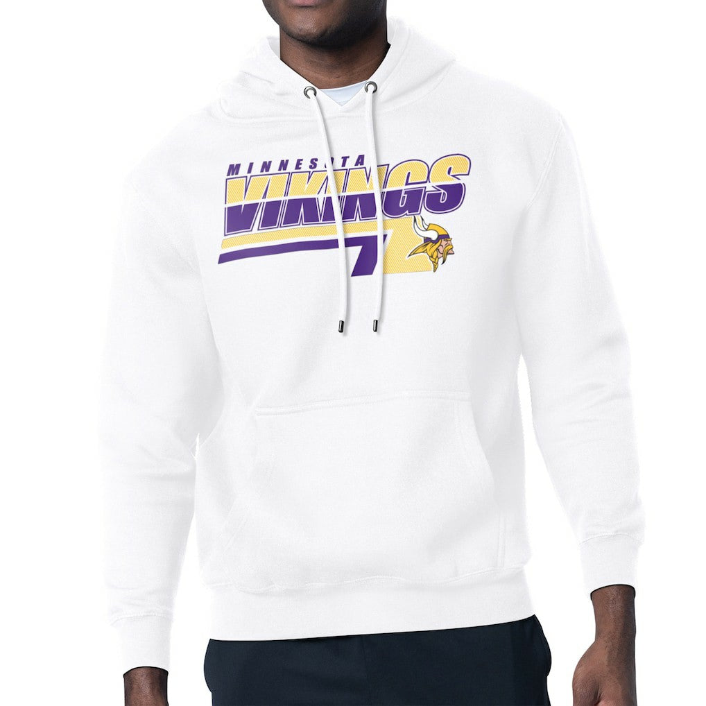 Minnesota Vikings Starter Logo Push Graphic Hoodie White | NFL