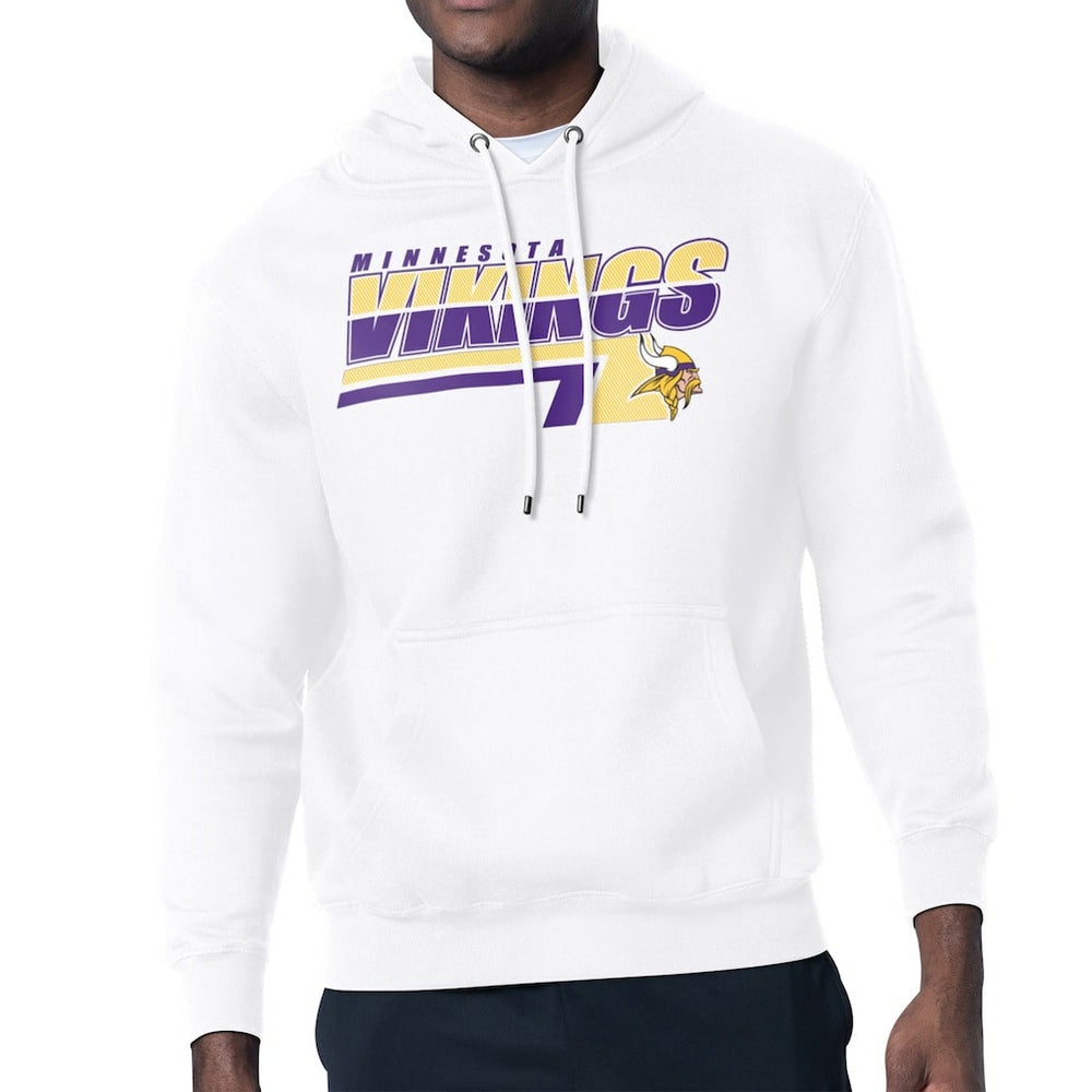 Minnesota Vikings Starter Logo Push Graphic Hoodie White | NFL