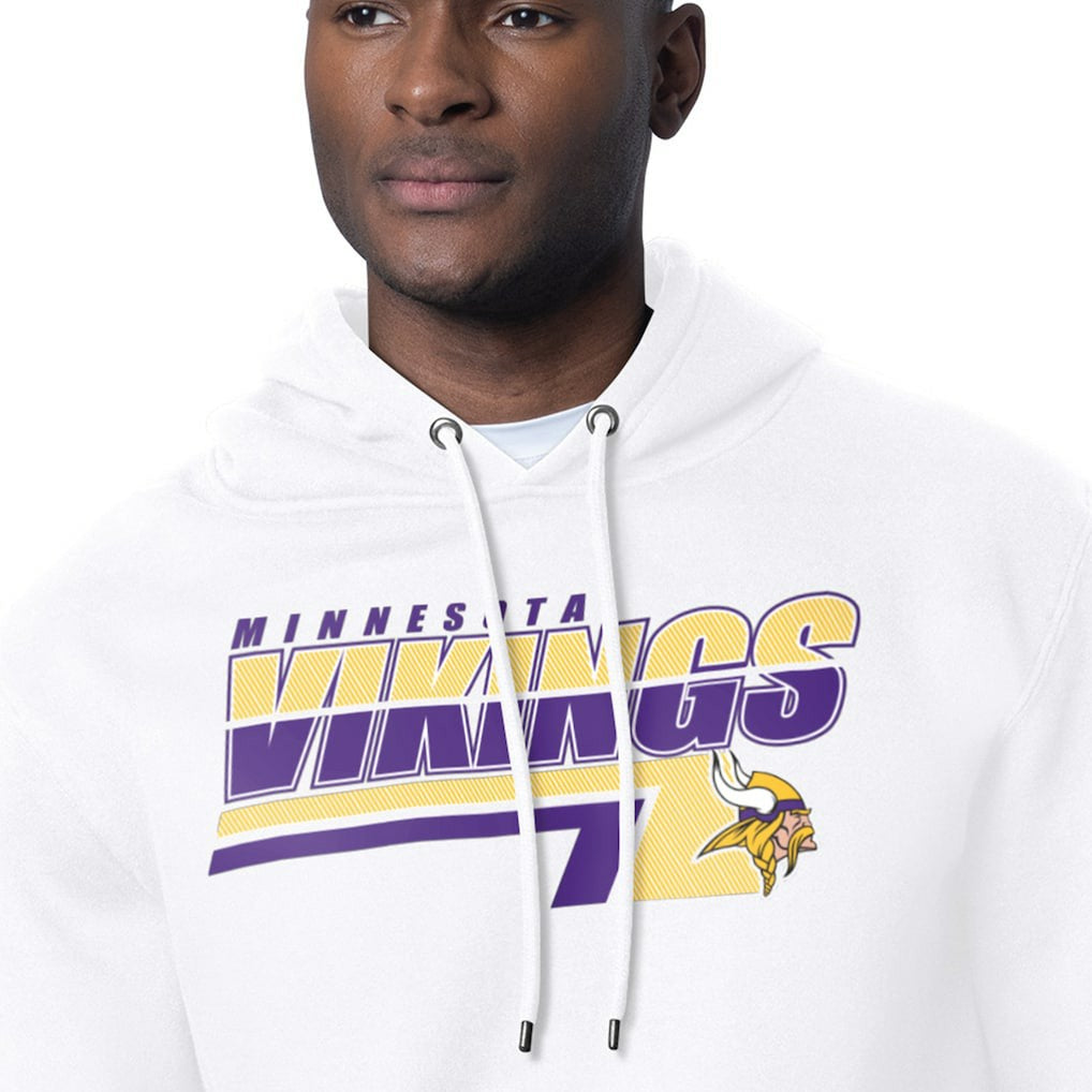 Minnesota Vikings Starter Logo Push Graphic Hoodie White | NFL