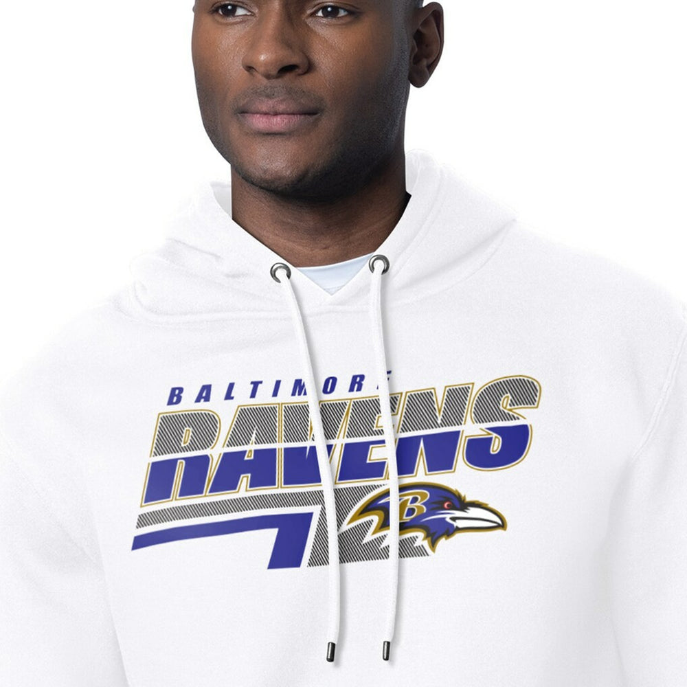Baltimore Ravens Starter Logo Push Graphic Hoodie White | NFL