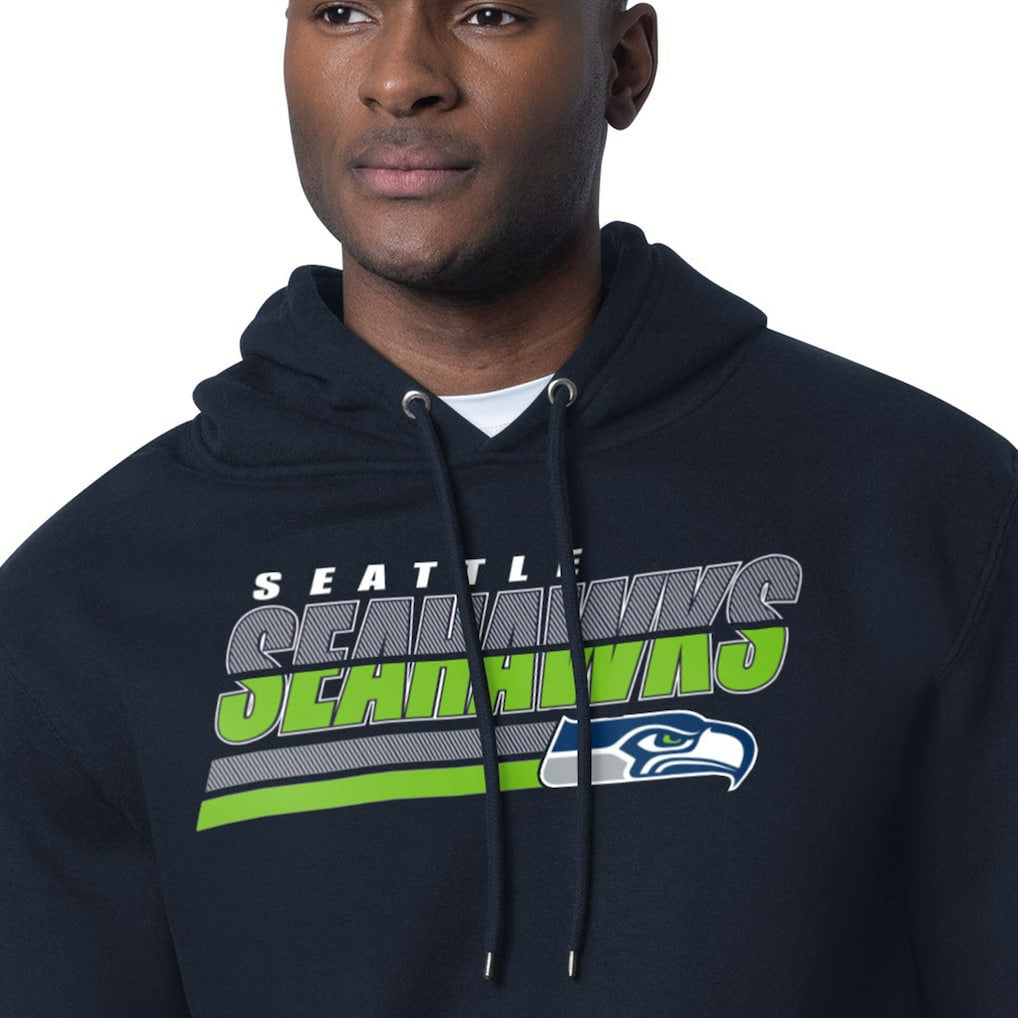 Seattle Seahawks Starter Logo Push Graphic Hoodie College Navy | NFL