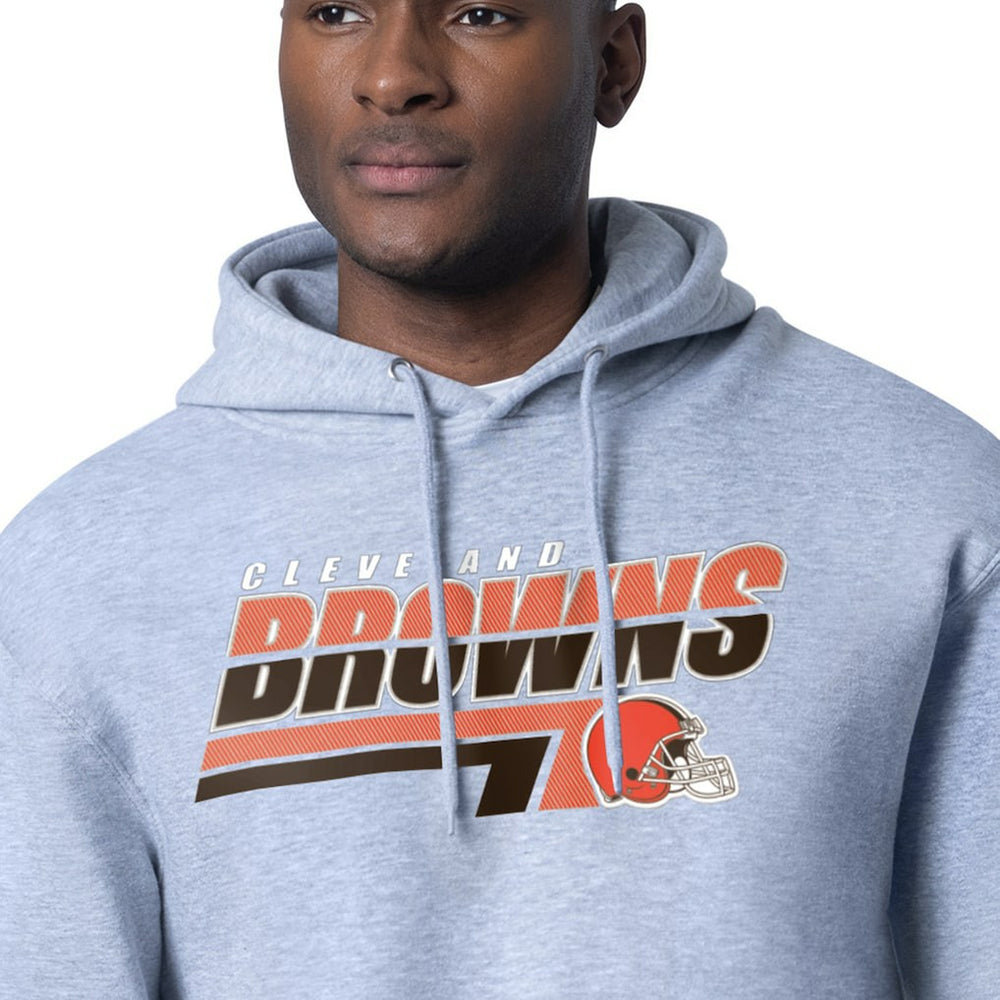 Cleveland Browns Starter Logo Push Graphic Hoodie Heather Gray | NFL