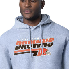 Cleveland Browns Starter Logo Push Graphic Hoodie Heather Gray | NFL