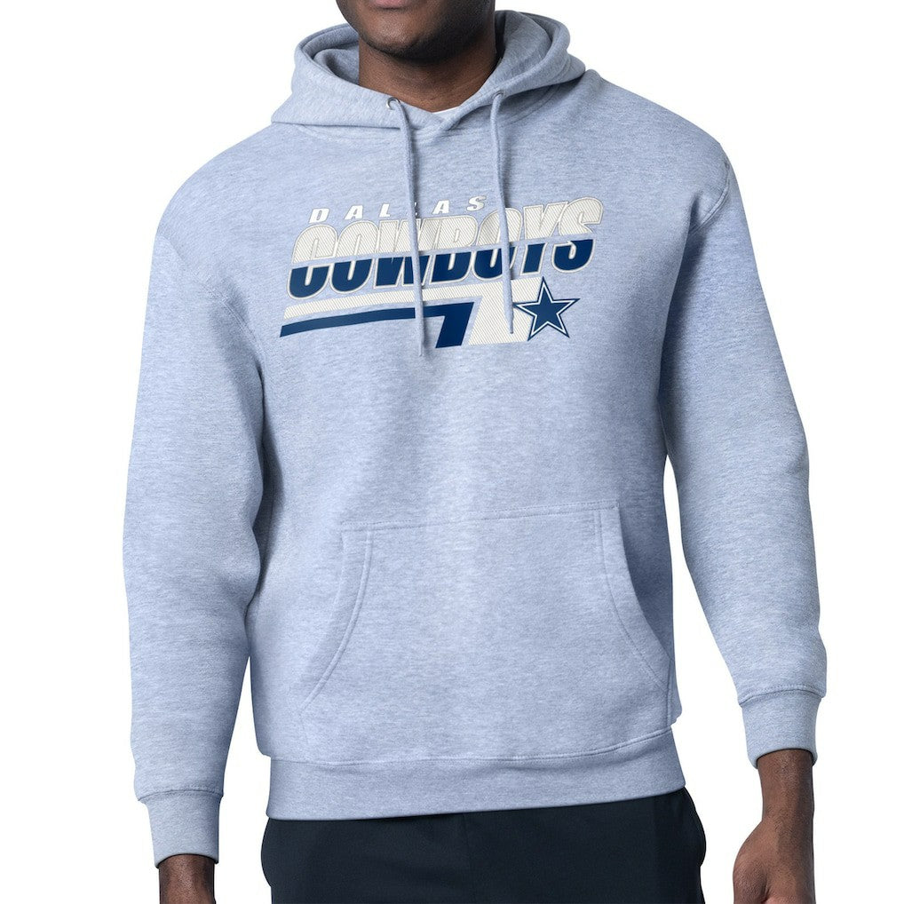 Dallas Cowboys Starter Logo Push Graphic Hoodie Gray | NFL
