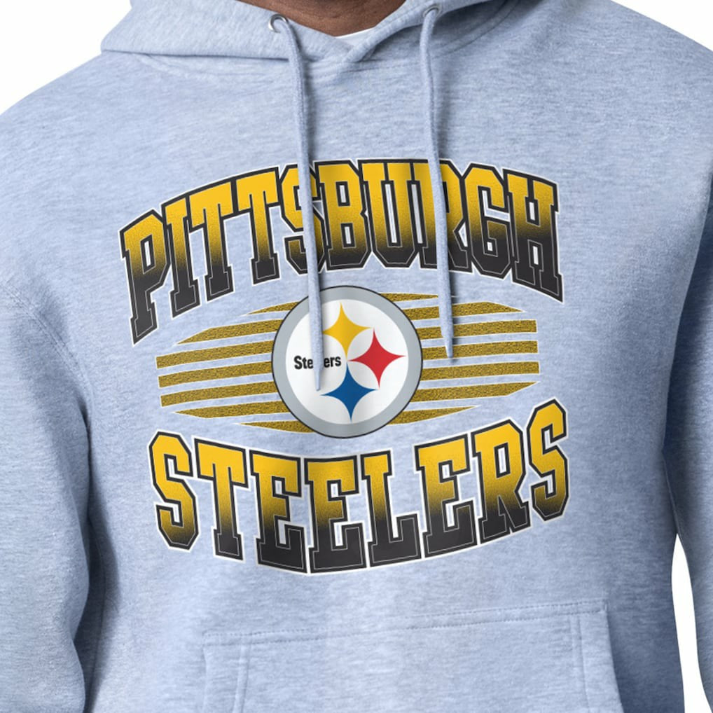 Pittsburgh Steelers Starter Team Grit Graphic Hoodie Heather Gray | NFL