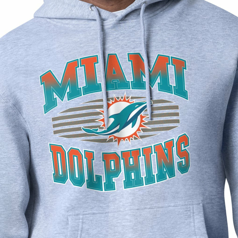 Miami Dolphins Starter Team Grit Graphic Hoodie Heather Gray | NFL
