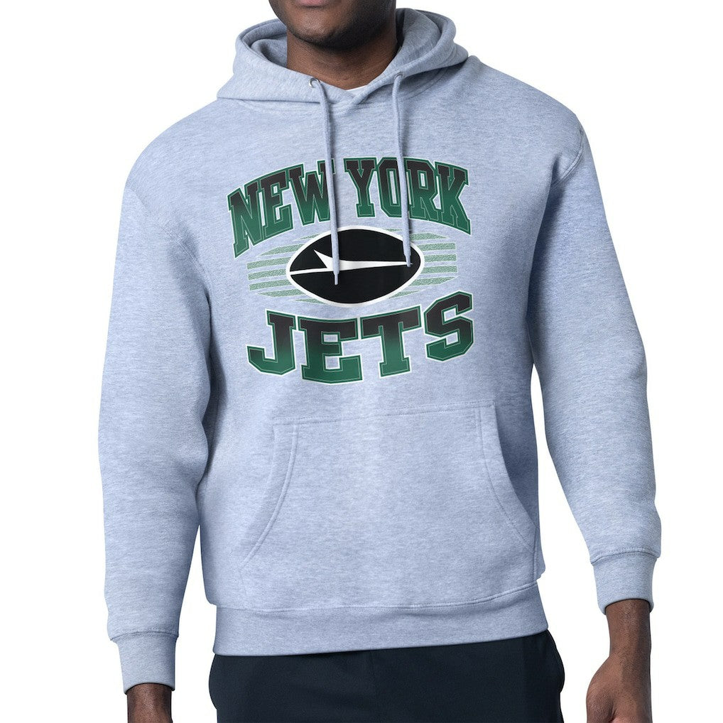 New York Jets Starter Team Grit Graphic Hoodie Heather Gray | NFL
