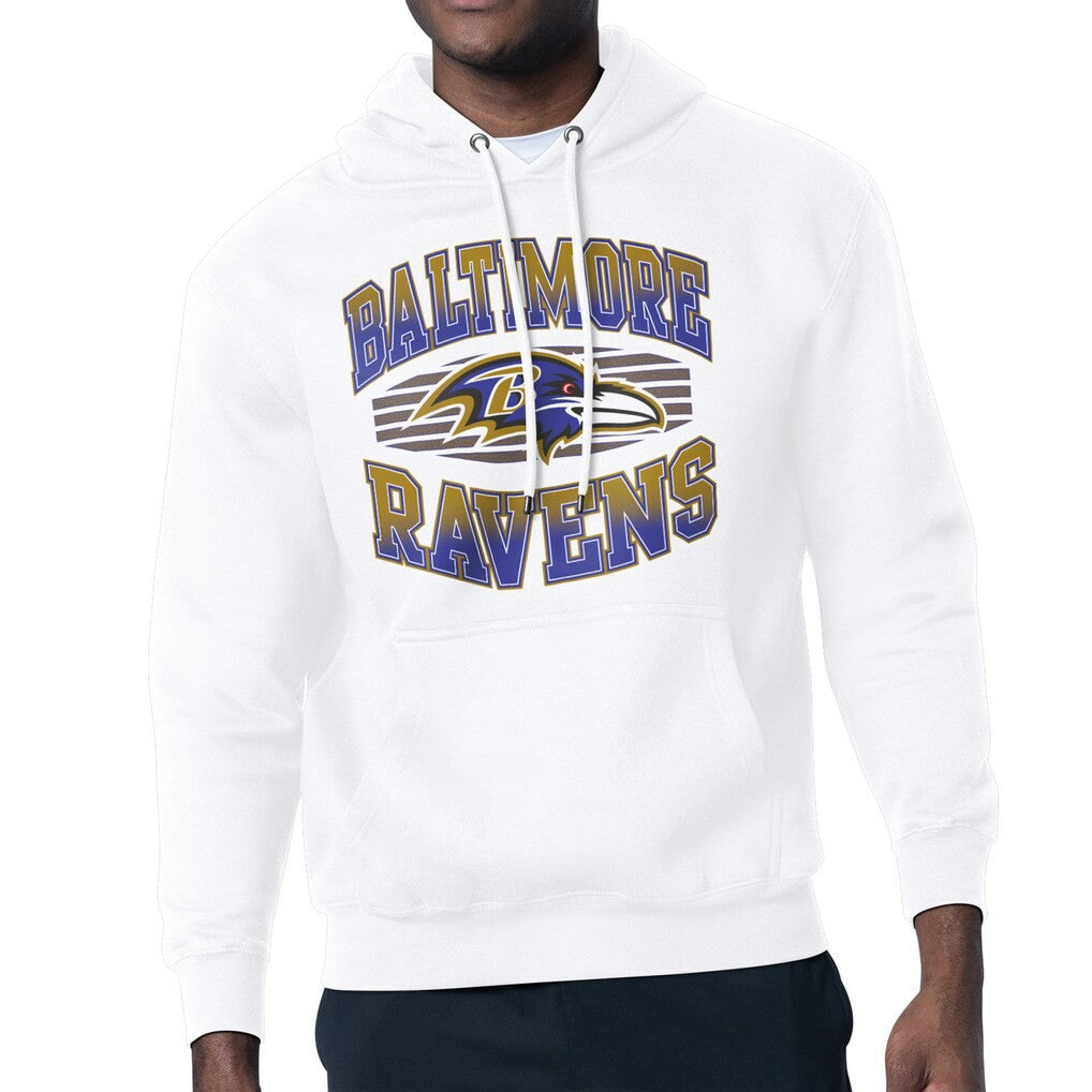 Baltimore Ravens Starter Team Grit Graphic Hoodie White | NFL