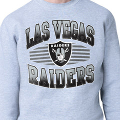 Las Vegas Raiders Starter Team Grit Graphic Fleece Pullover Sweatshirt Heather Gray | NFL
