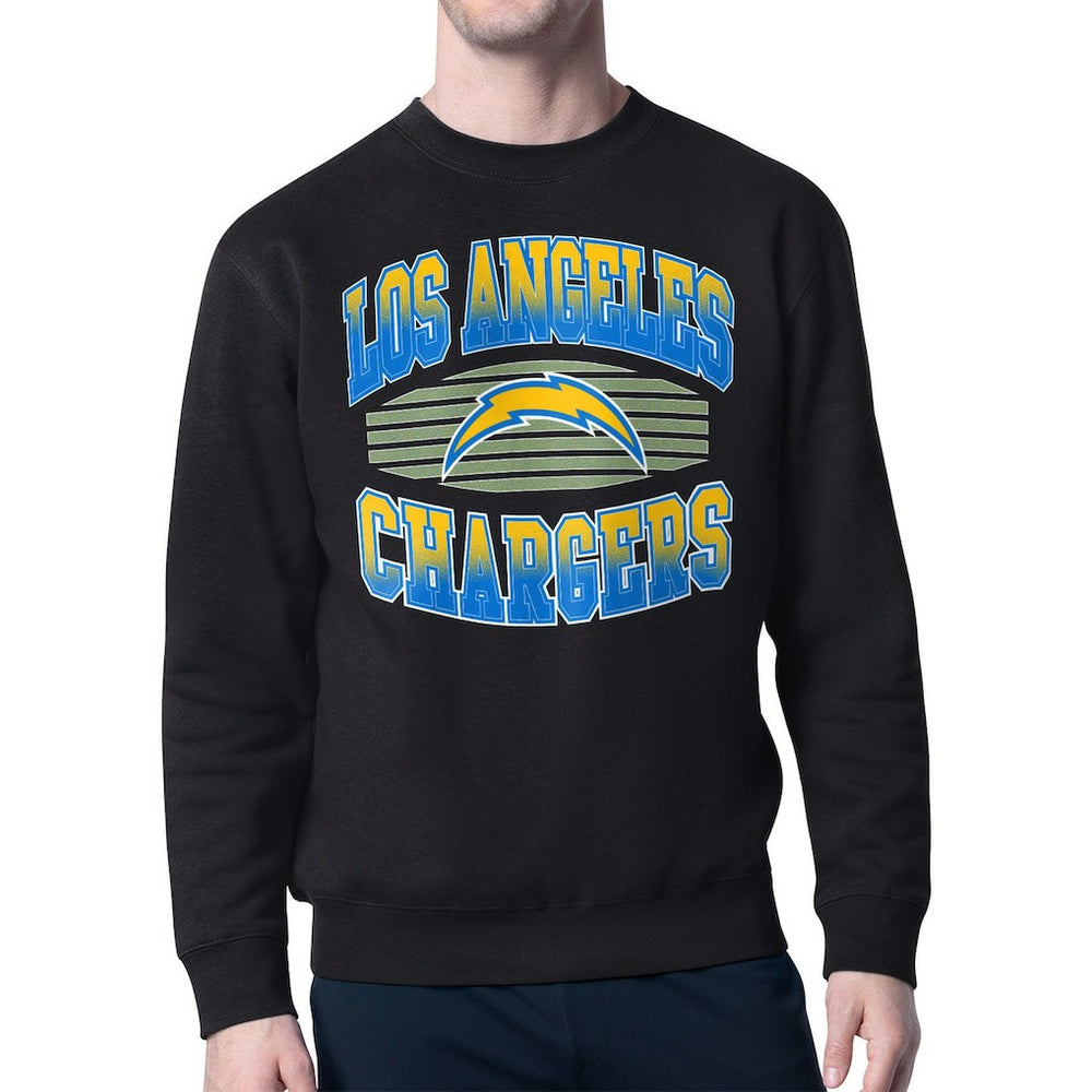 Los Angeles Chargers Starter Team Grit Graphic Fleece Pullover Sweatshirt Black | NFL