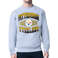 Pittsburgh Steelers Starter Team Grit Graphic Fleece Pullover Sweatshirt Heather Gray | NFL