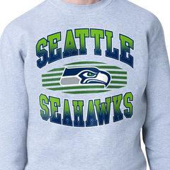 Seattle Seahawks Starter Team Grit Graphic Fleece Pullover Sweatshirt Heather Gray | NFL