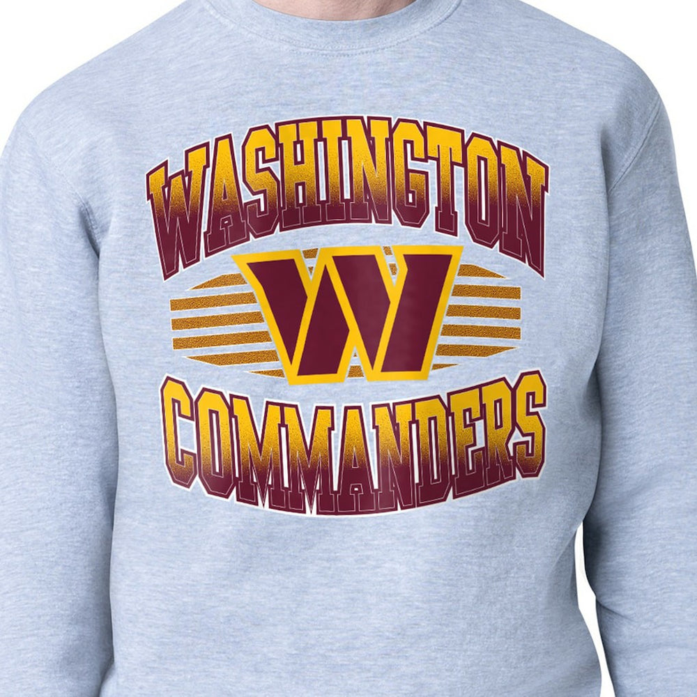 Washington Commanders Starter Team Grit Graphic Fleece Pullover Sweatshirt Heather Gray | NFL