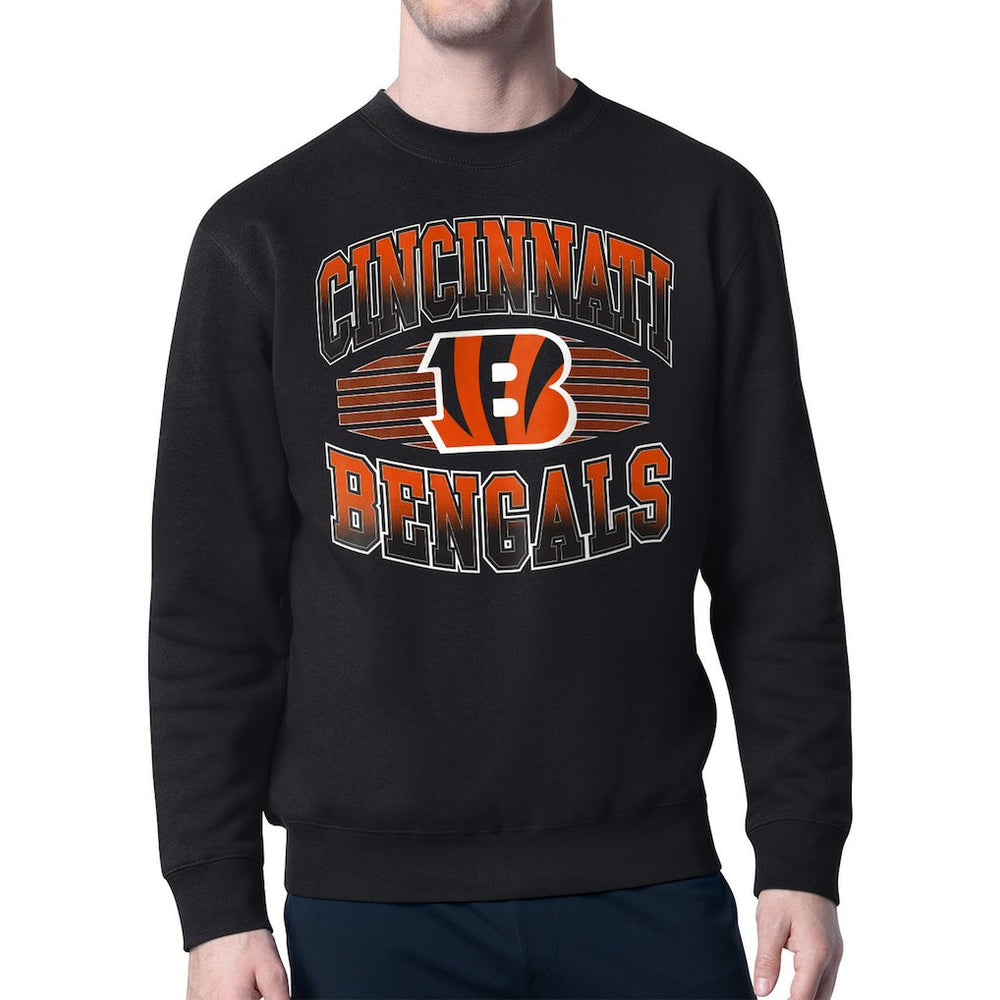 Cincinnati Bengals Starter Team Grit Graphic Fleece Pullover Sweatshirt Black | NFL