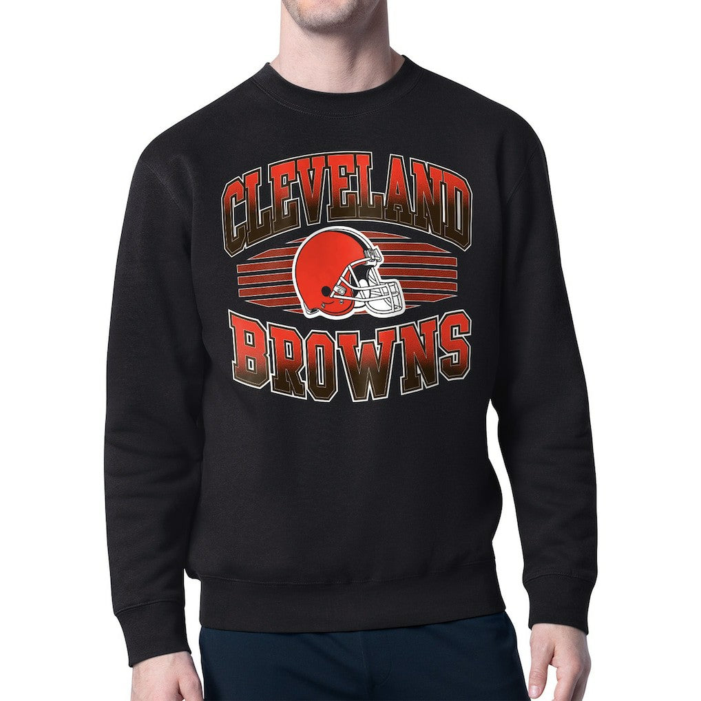 Cleveland Browns Starter Team Grit Graphic Fleece Pullover Sweatshirt Black | NFL