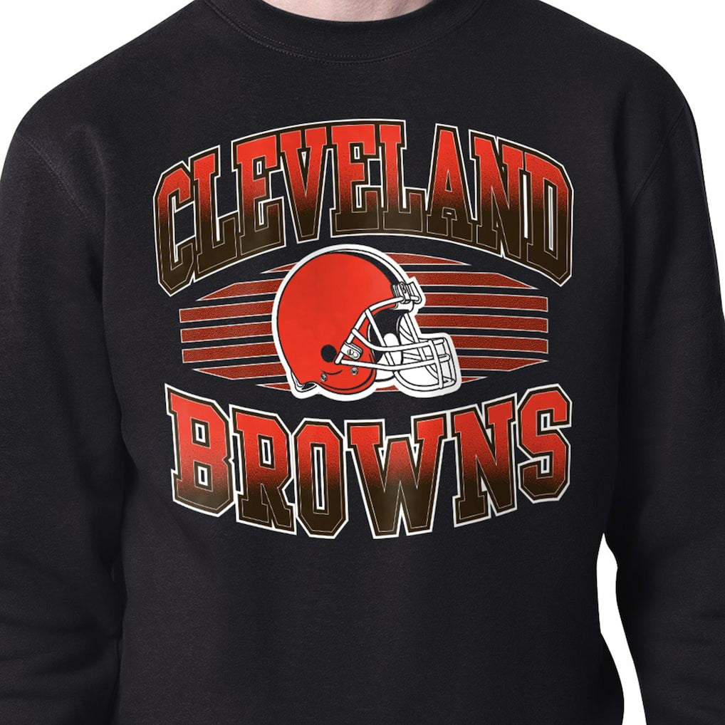 Cleveland Browns Starter Team Grit Graphic Fleece Pullover Sweatshirt Black | NFL