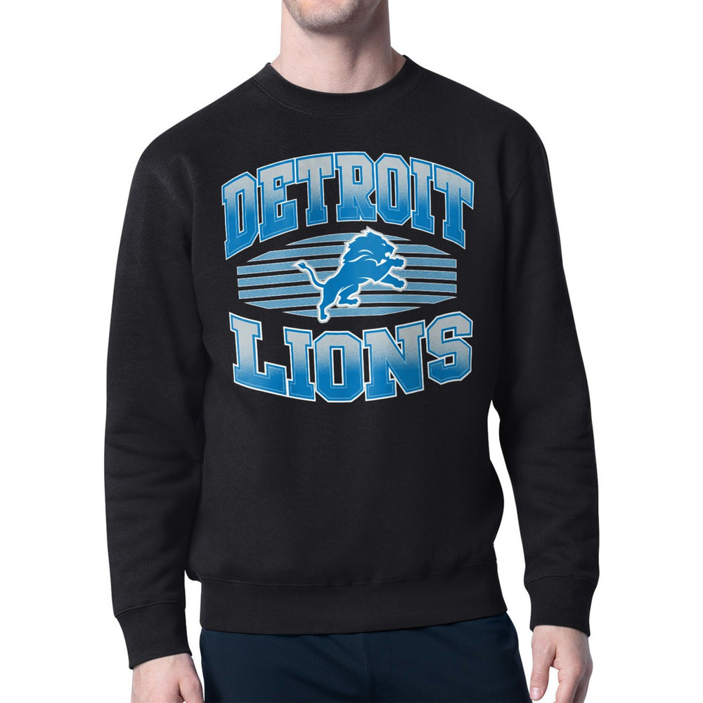 Detroit Lions Starter Team Grit Graphic Fleece Pullover Sweatshirt Black | NFL