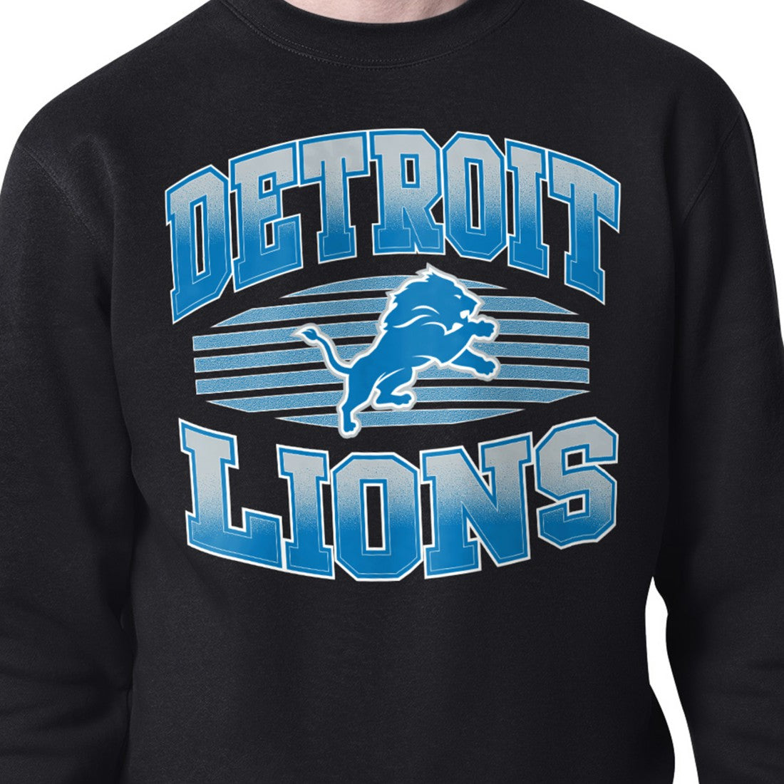 Detroit Lions Starter Team Grit Graphic Fleece Pullover Sweatshirt Black | NFL