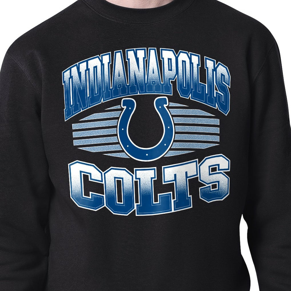 Indianapolis Colts Starter Team Grit Graphic Fleece Pullover Sweatshirt Black | NFL