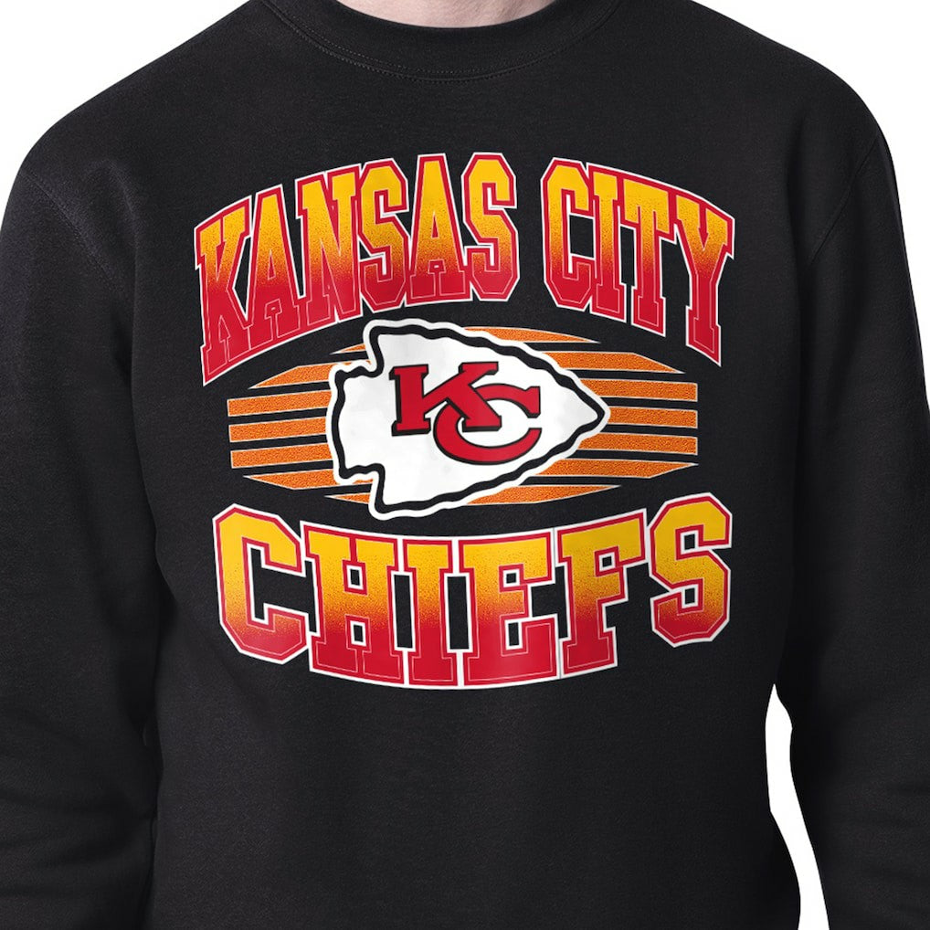 Kansas City Chiefs Starter Team Grit Graphic Fleece Pullover Sweatshirt Black | NFL