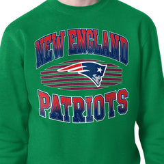 New England Patriots Starter Team Grit Graphic Fleece Pullover Sweatshirt Kelly Green | NFL