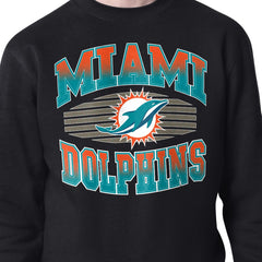 Miami Dolphins Starter Team Grit Graphic Fleece Pullover Sweatshirt Black | NFL