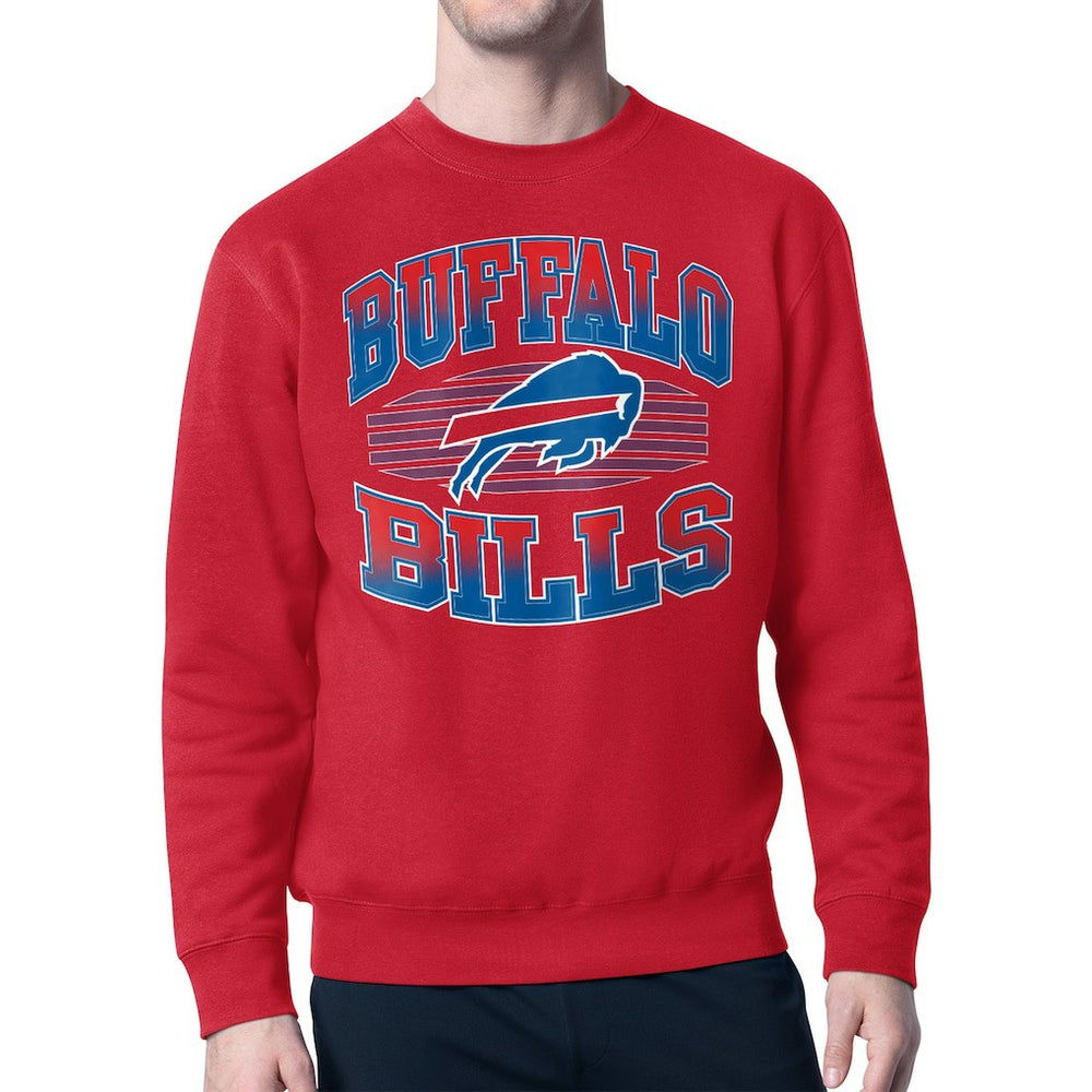 Buffalo Bills Starter Team Grit Graphic Fleece Pullover Sweatshirt Red | NFL