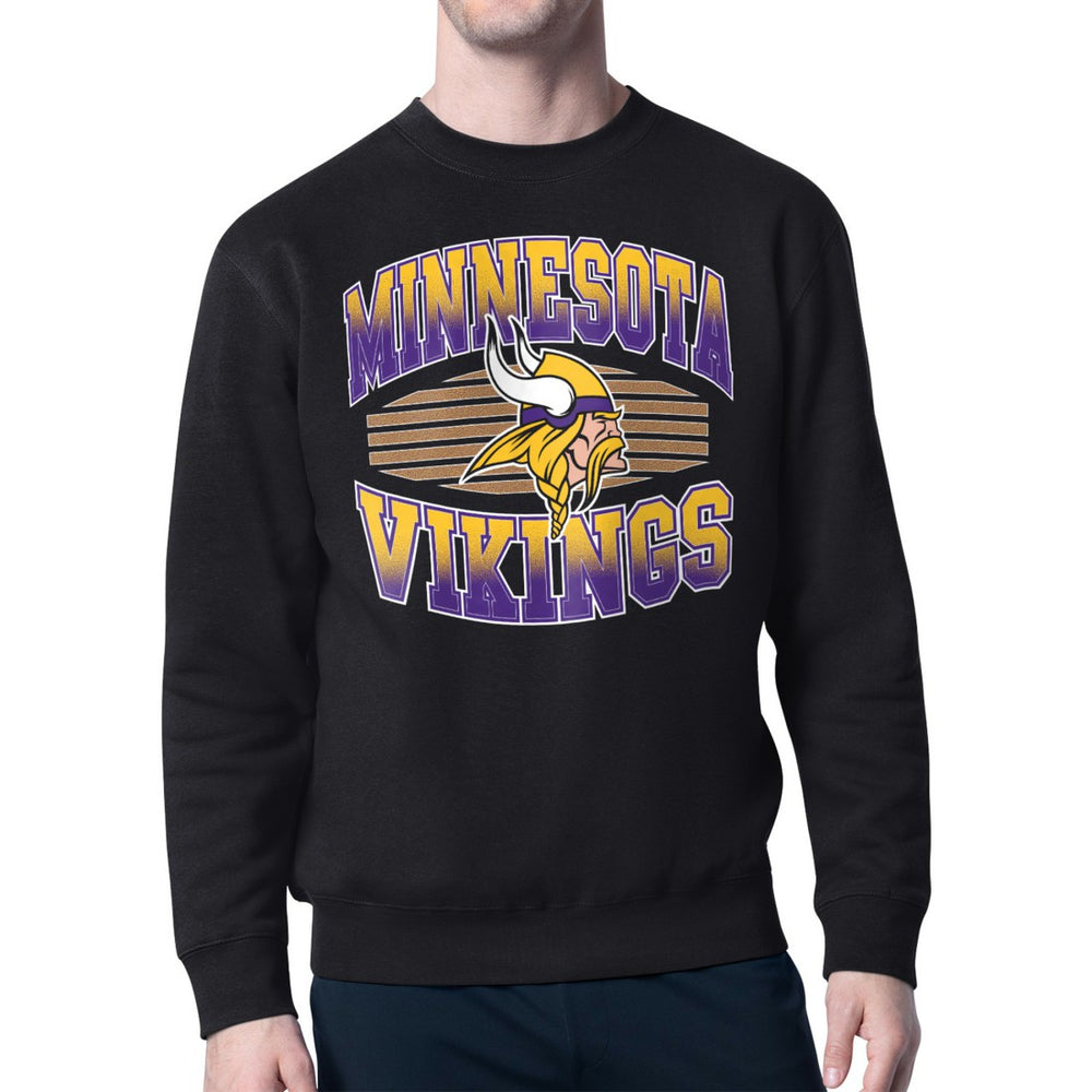 Minnesota Vikings Starter Team Grit Graphic Fleece Pullover Sweatshirt Black | NFL