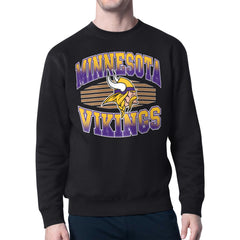 Minnesota Vikings Starter Team Grit Graphic Fleece Pullover Sweatshirt Black | NFL