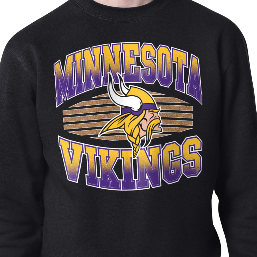 Minnesota Vikings Starter Team Grit Graphic Fleece Pullover Sweatshirt Black | NFL