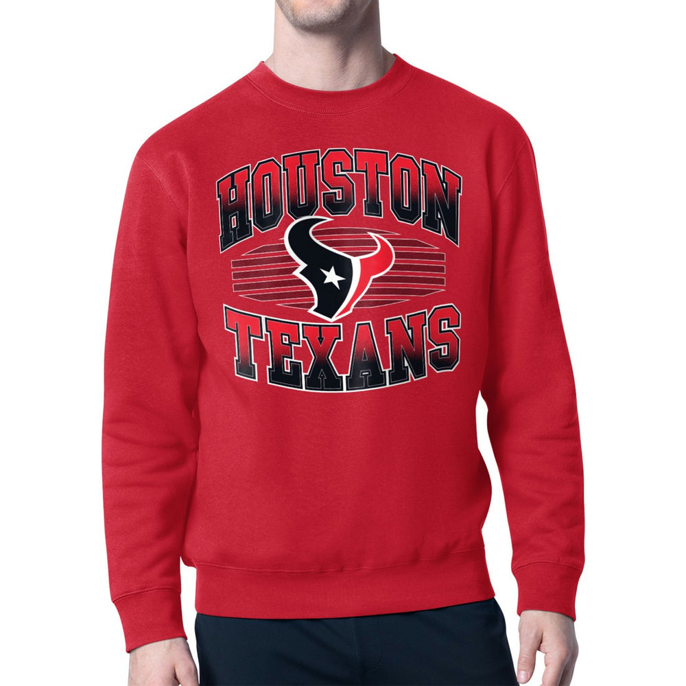 Houston Texans Starter Team Grit Graphic Fleece Pullover Sweatshirt Red | NFL